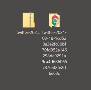 Then extract all from the zip file with right-click options