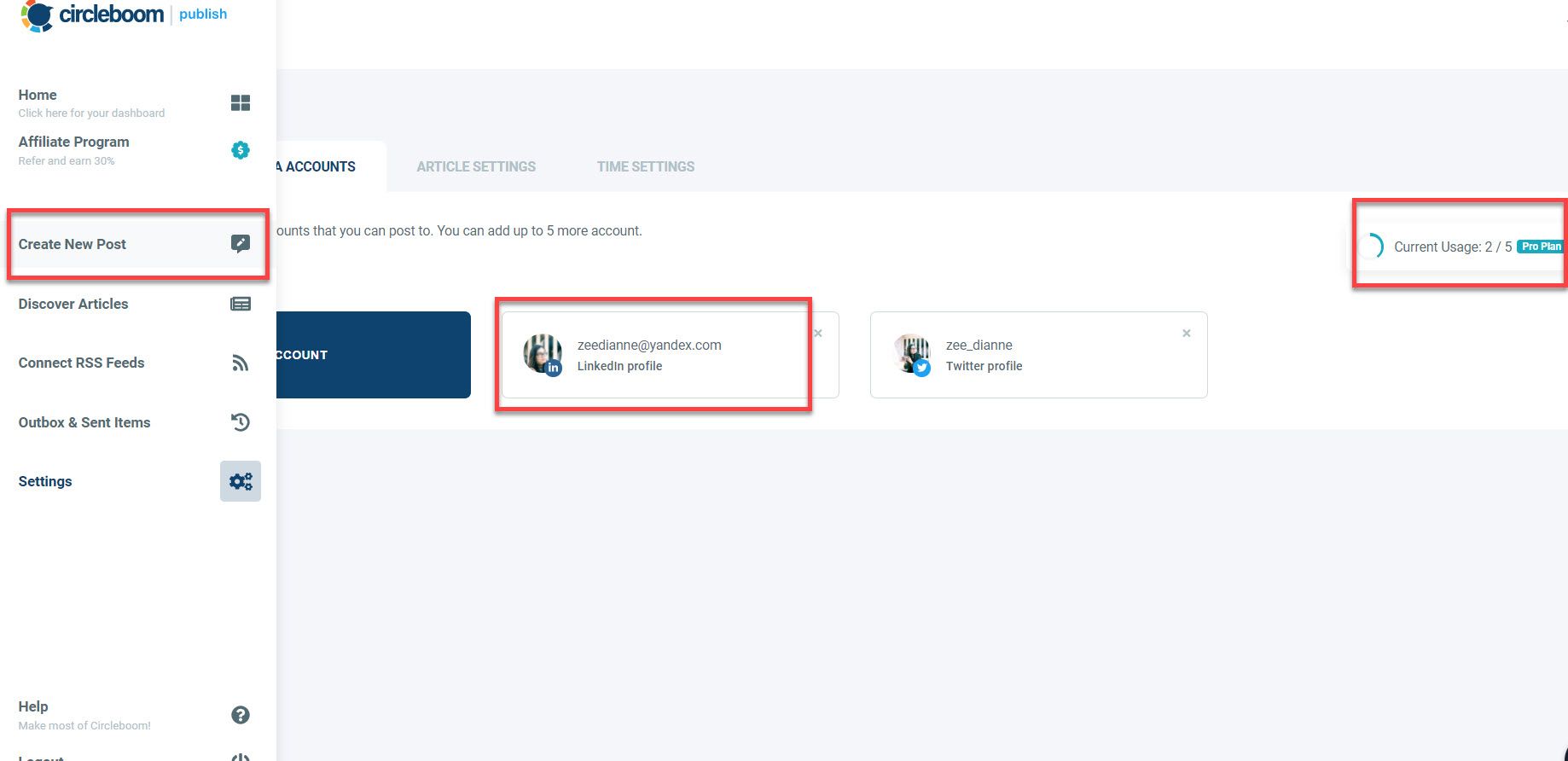 You can create new post or benefit from Circleboom Publish content creation tools