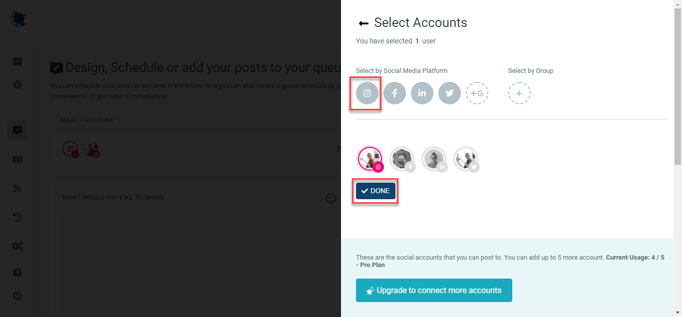 You can connect various accounts on Circleboom and manage them all in one place