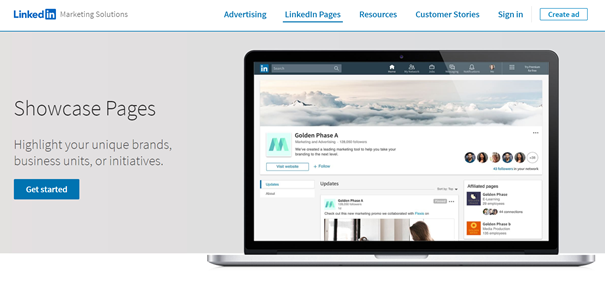 Create showcase pages for your services, products and special events.