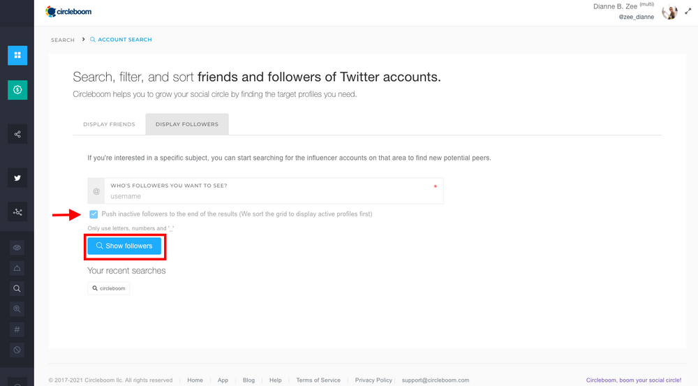 Circleboom Twitter offers a smart and easy way to check who follows who on Twitter