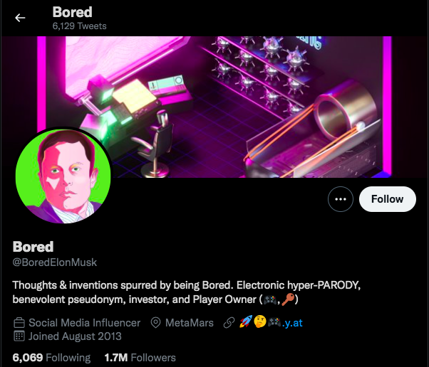 a parody account