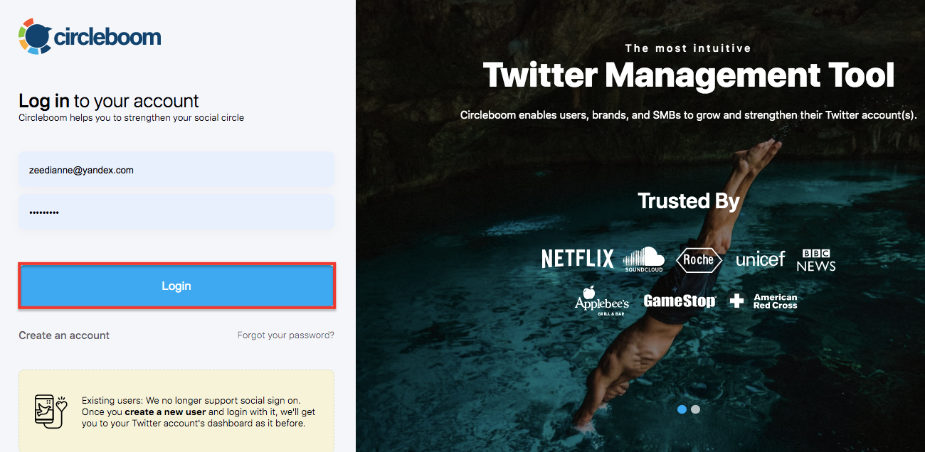 Fill in the blanks to log in to your account.