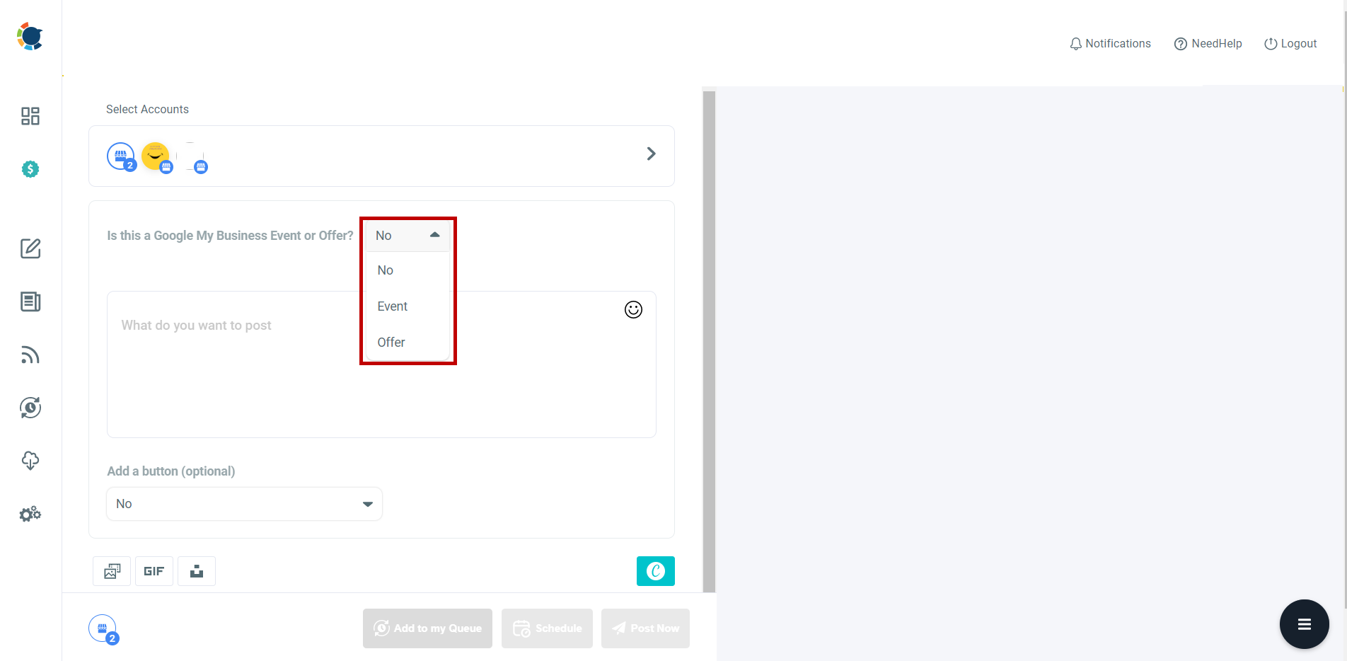 Google Business 'Event' and 'Offer' posts