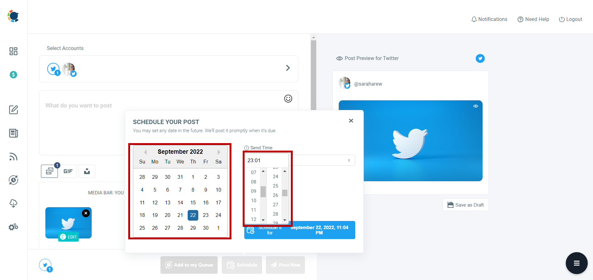 Twitter bulk scheduler