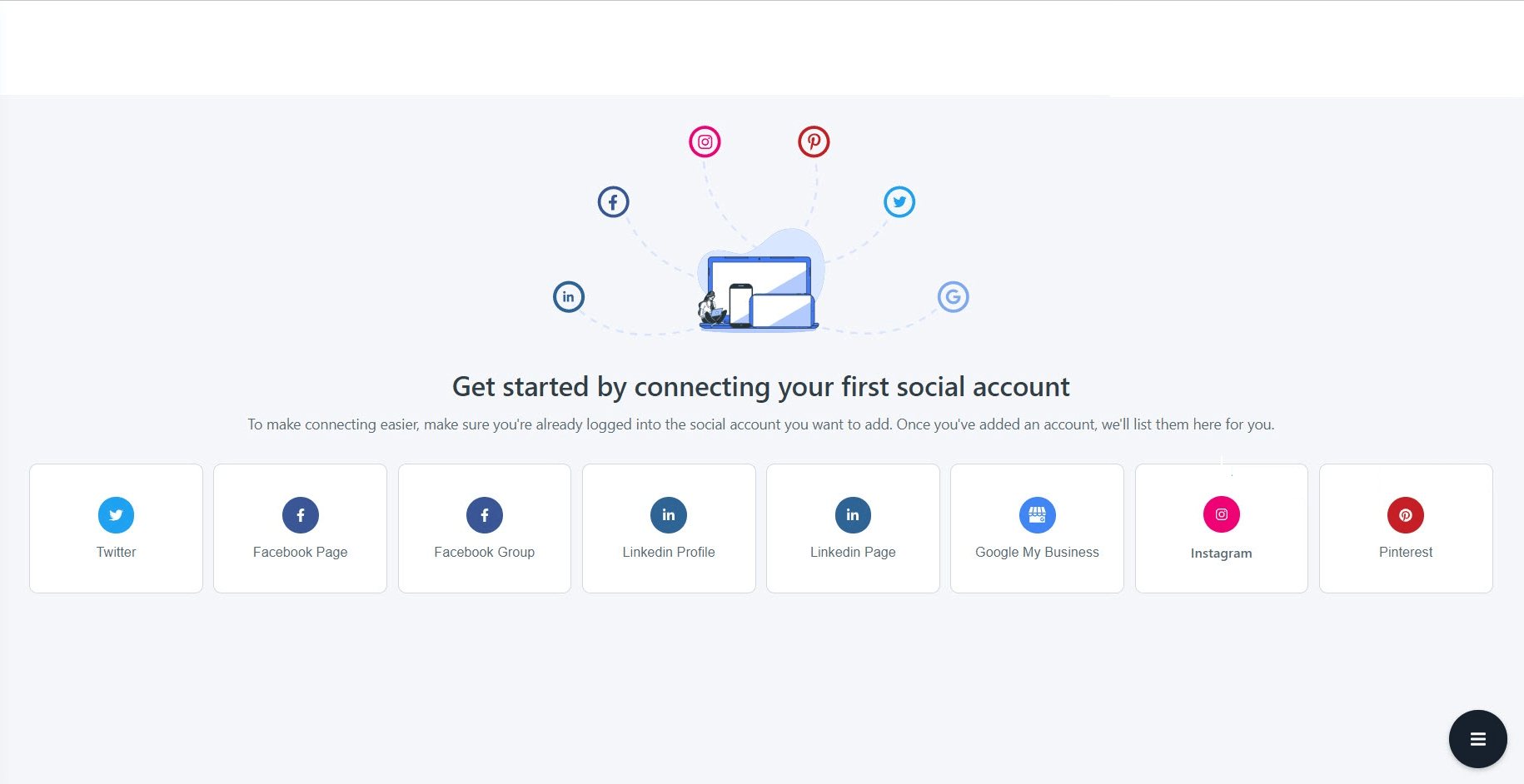Instagram scheduler, Pinterest scheduler, Twitter scheduler, Facebook scheduler, LinkedIn scheduler, Google My Business scheduler