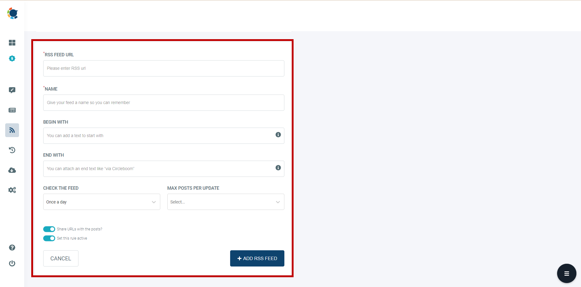 Bulk schedule tweets with RSS integration.