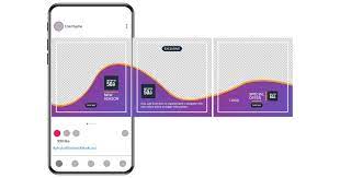 Illustration showing how Instagram carousel looks
