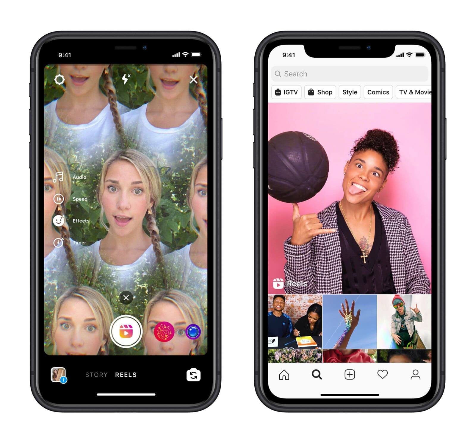 Instagram reels are short videos on Instagram.