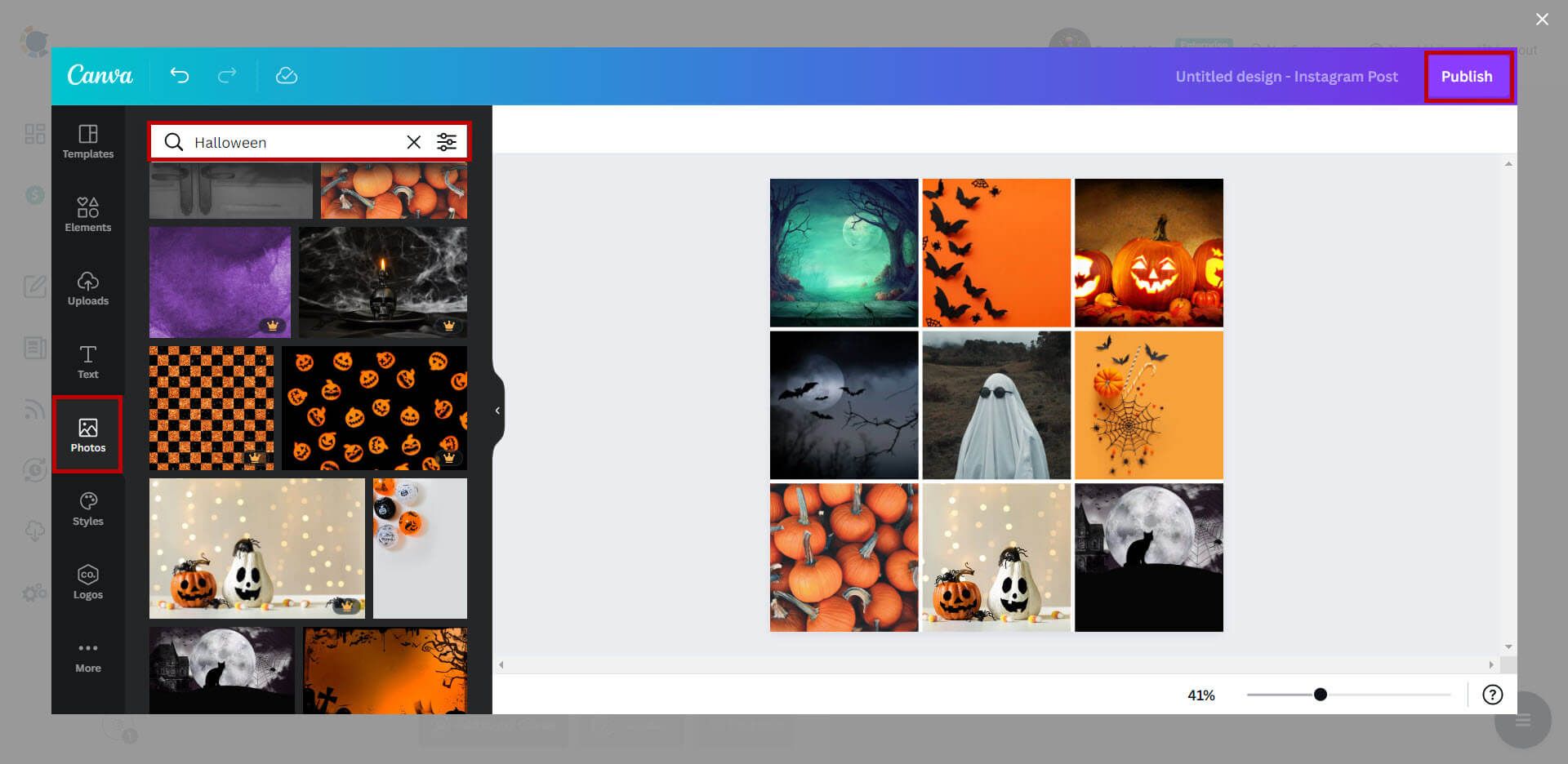 Make grid posts on Instagram with Circleboom