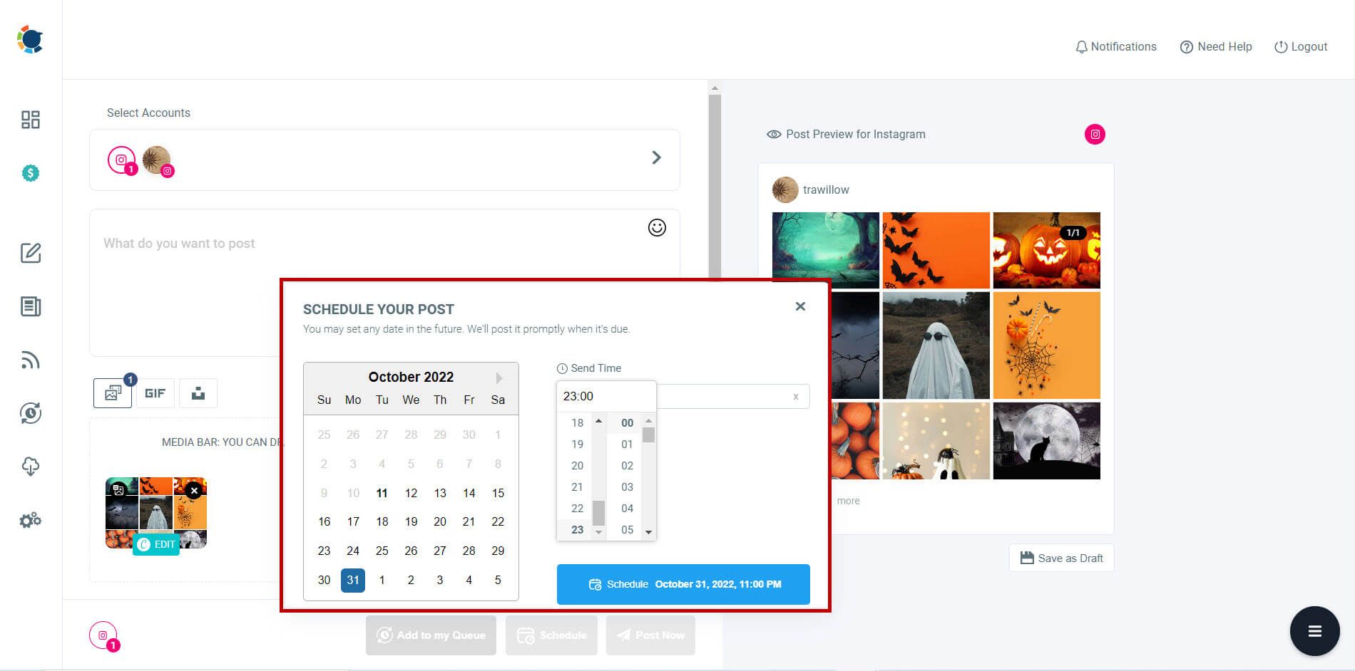 Schedule your Instagram posts