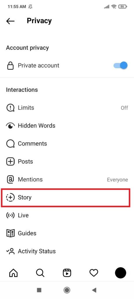 Hide highlights on Instagram