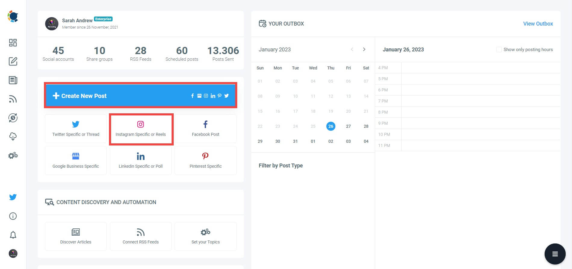 "Create New Post"