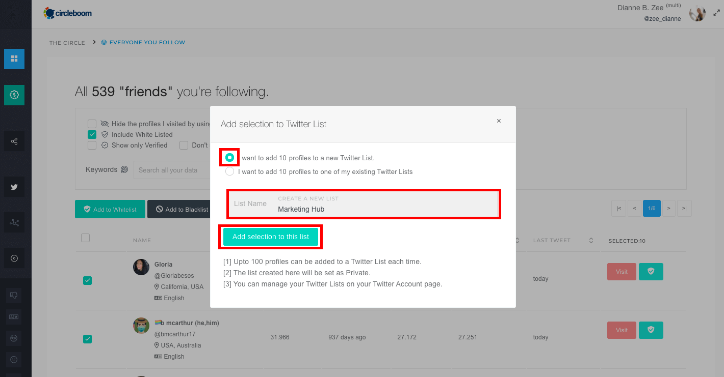 Twitter list management becomes an easy task with the ultimate Twitter List Manager by Circleboom.