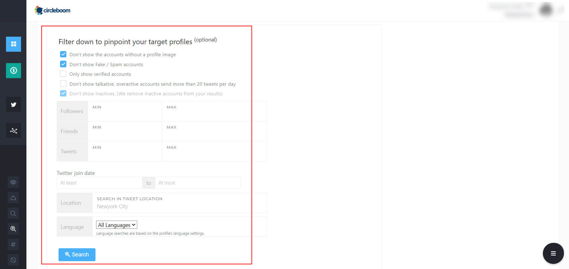 Filter your searches