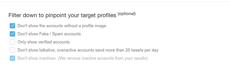 Narrow down your searches with filters