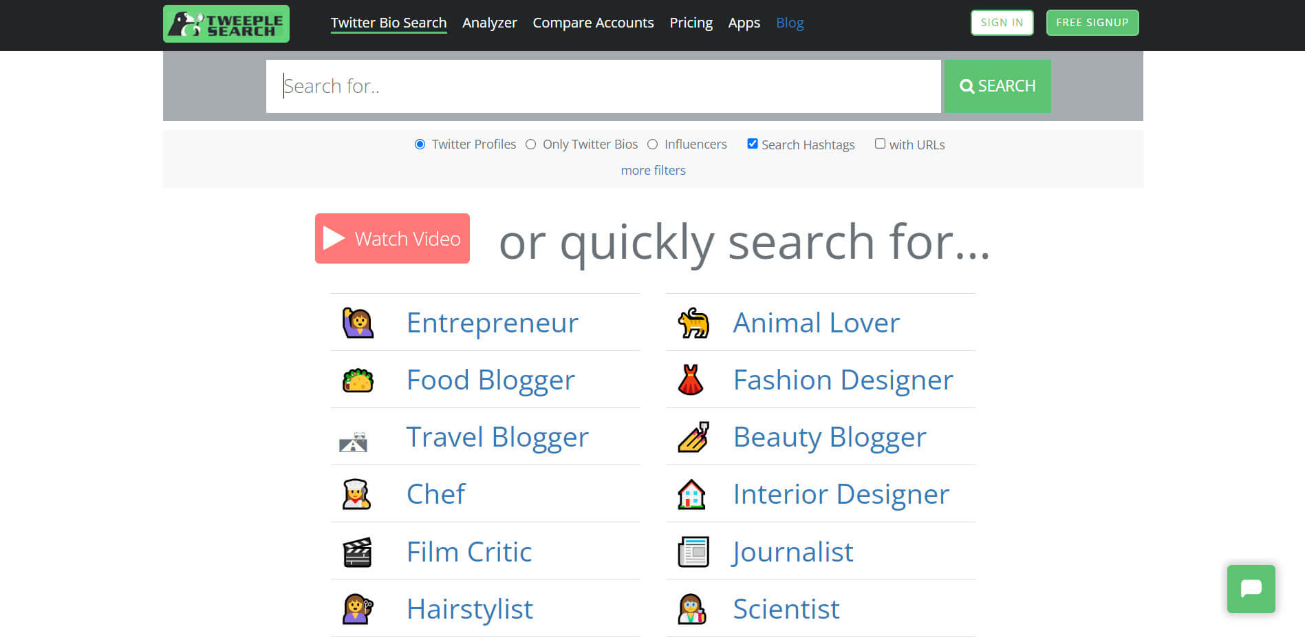 Tweeple Search