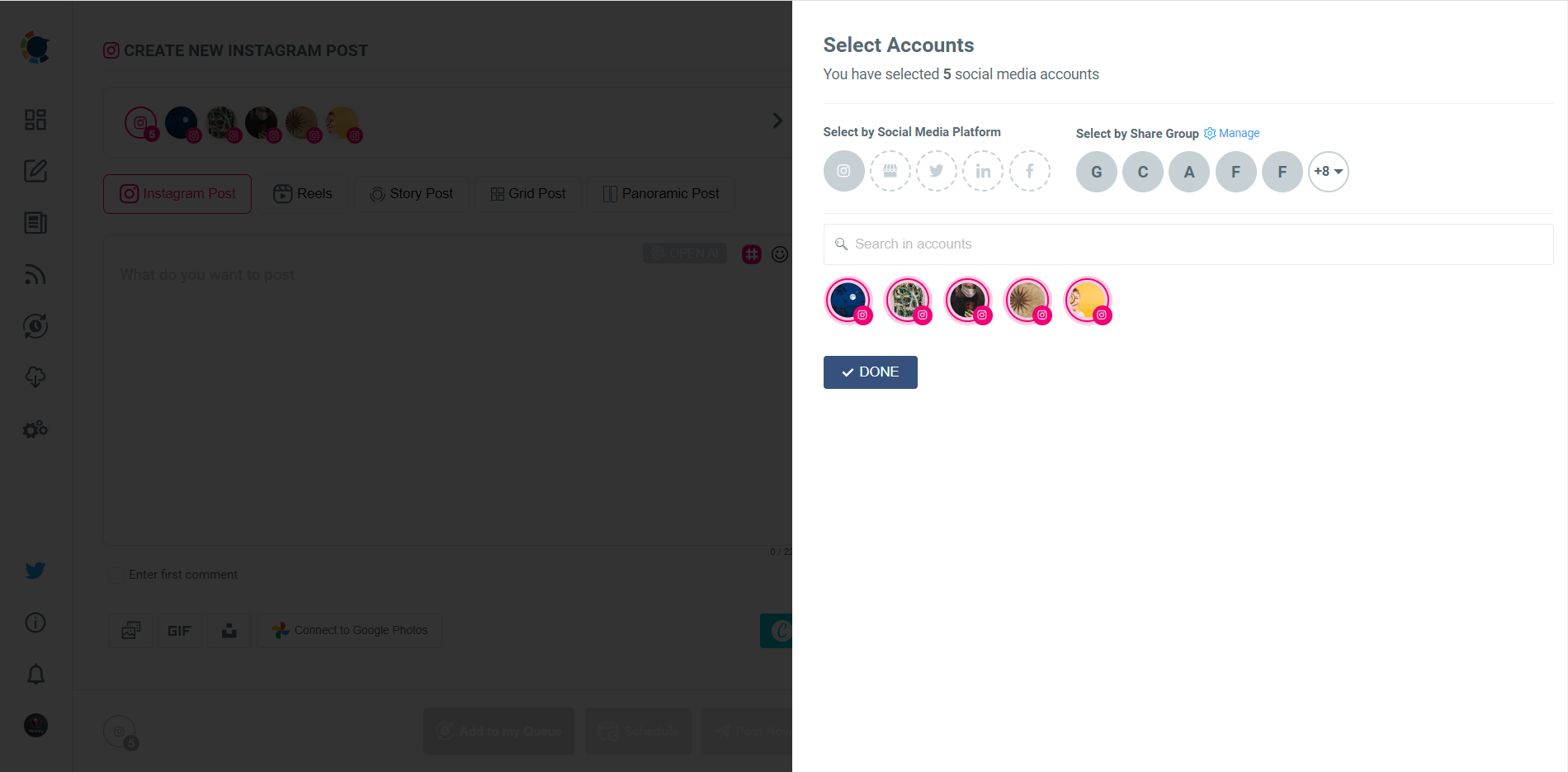 Schedule Instagram stories with Circleboom
