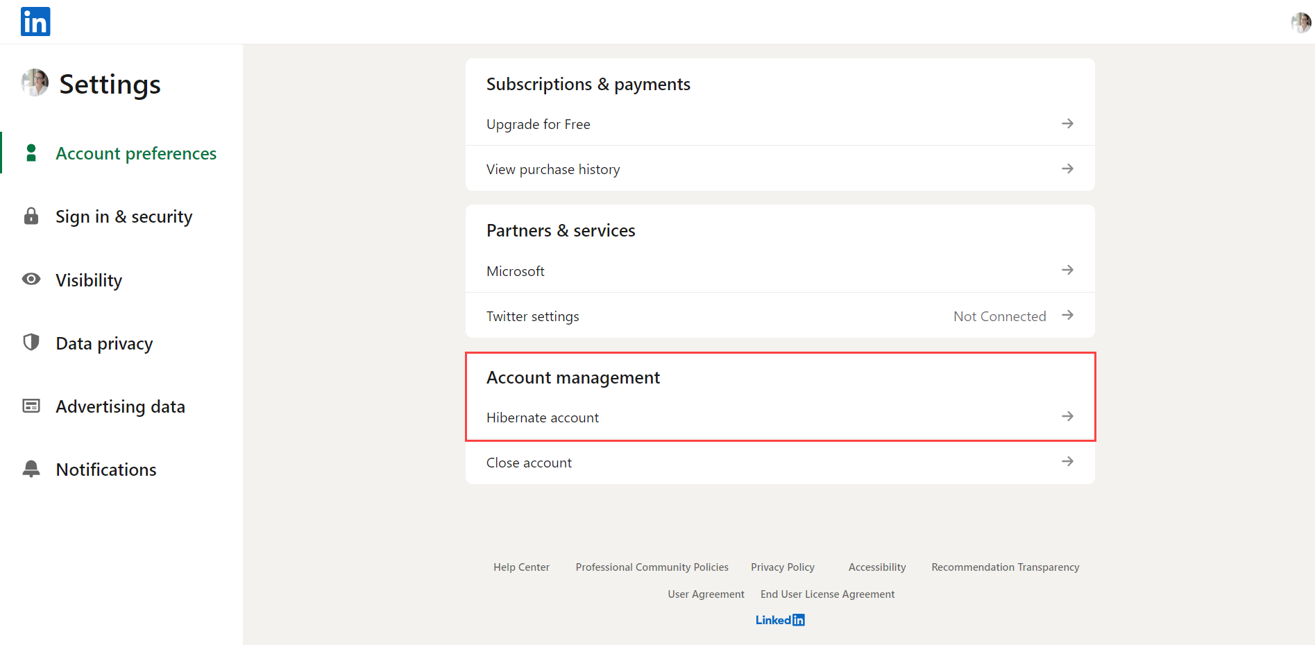 Account management