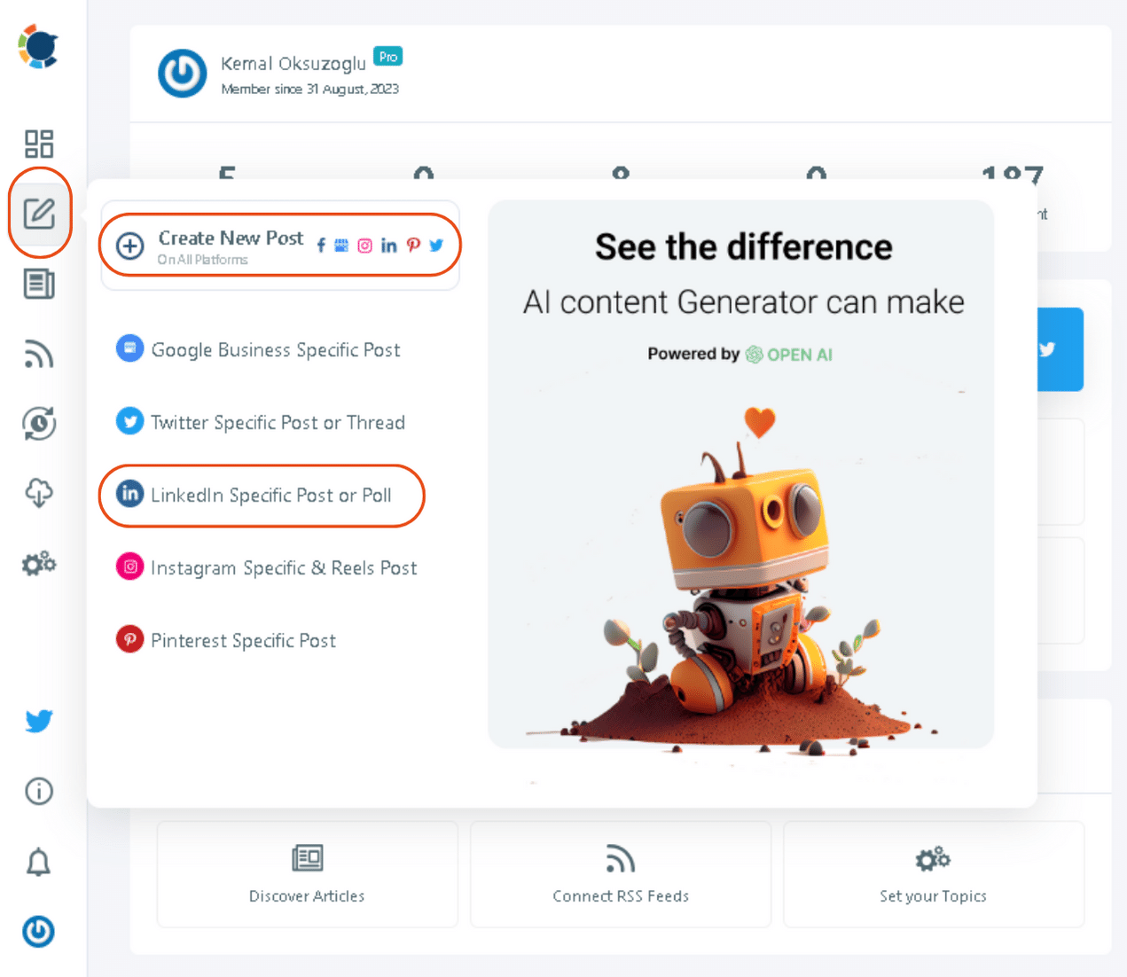 Start posting on your Linkedin pages with Circleboom Publish.