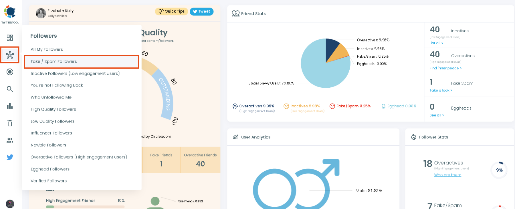Check your spam followers with Circleboom to get rid of them.