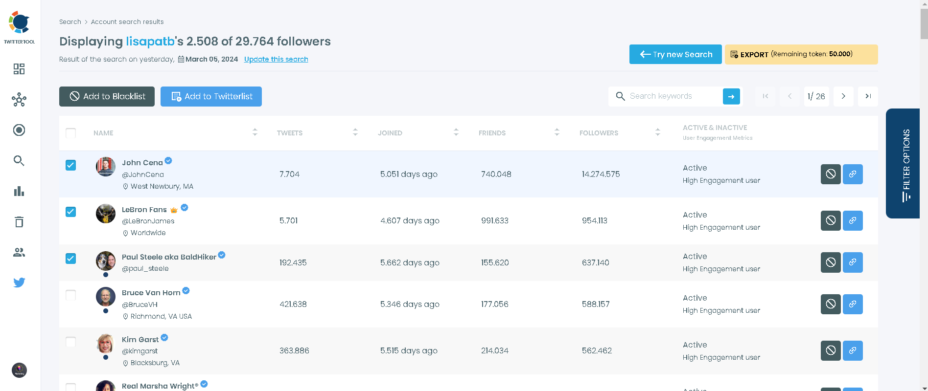 See followers on Twitter for any account with Circleboom.