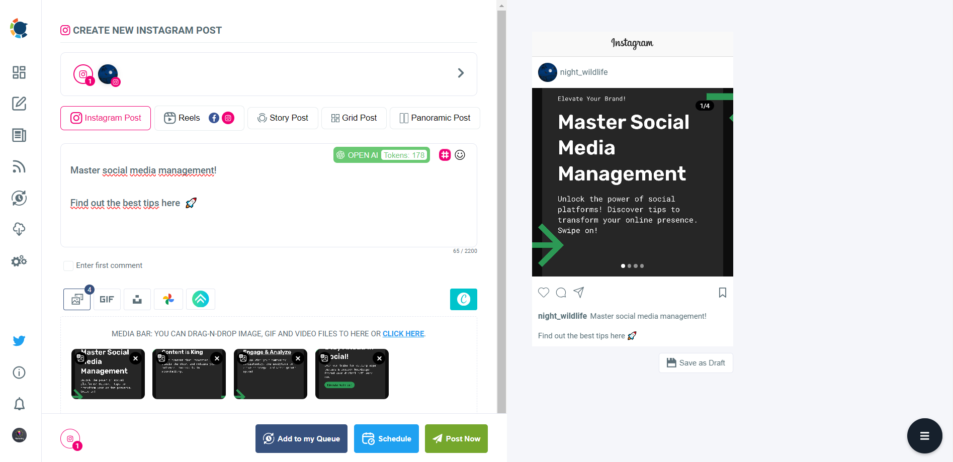 Carousel scheduler