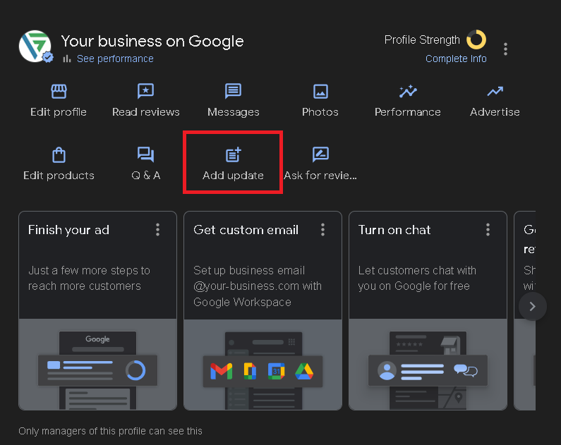 You can create GMB updates manually too.