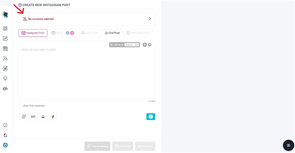 Select account