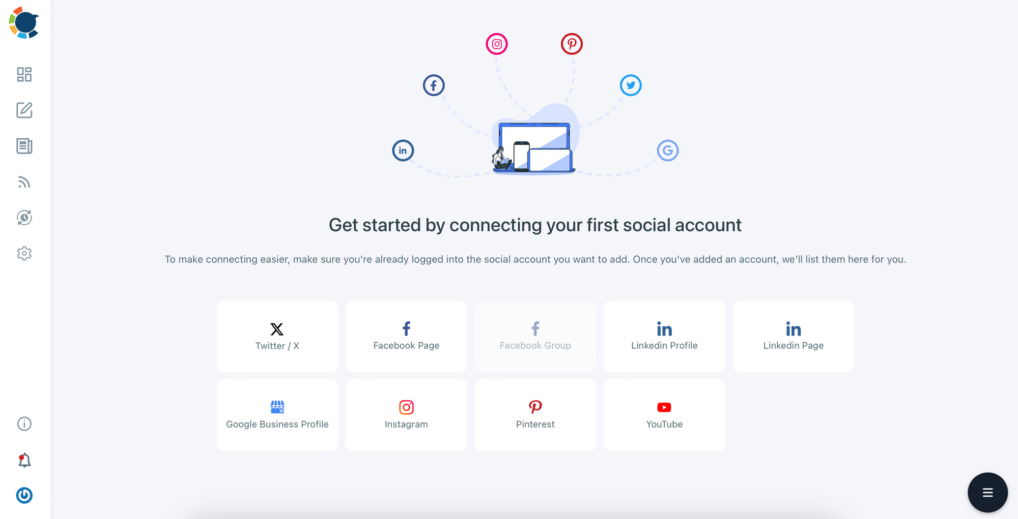 Circleboom supports Twitter, Facebook, Instagram, Pinterest, LinkedIn, YouTube and Google My Business.