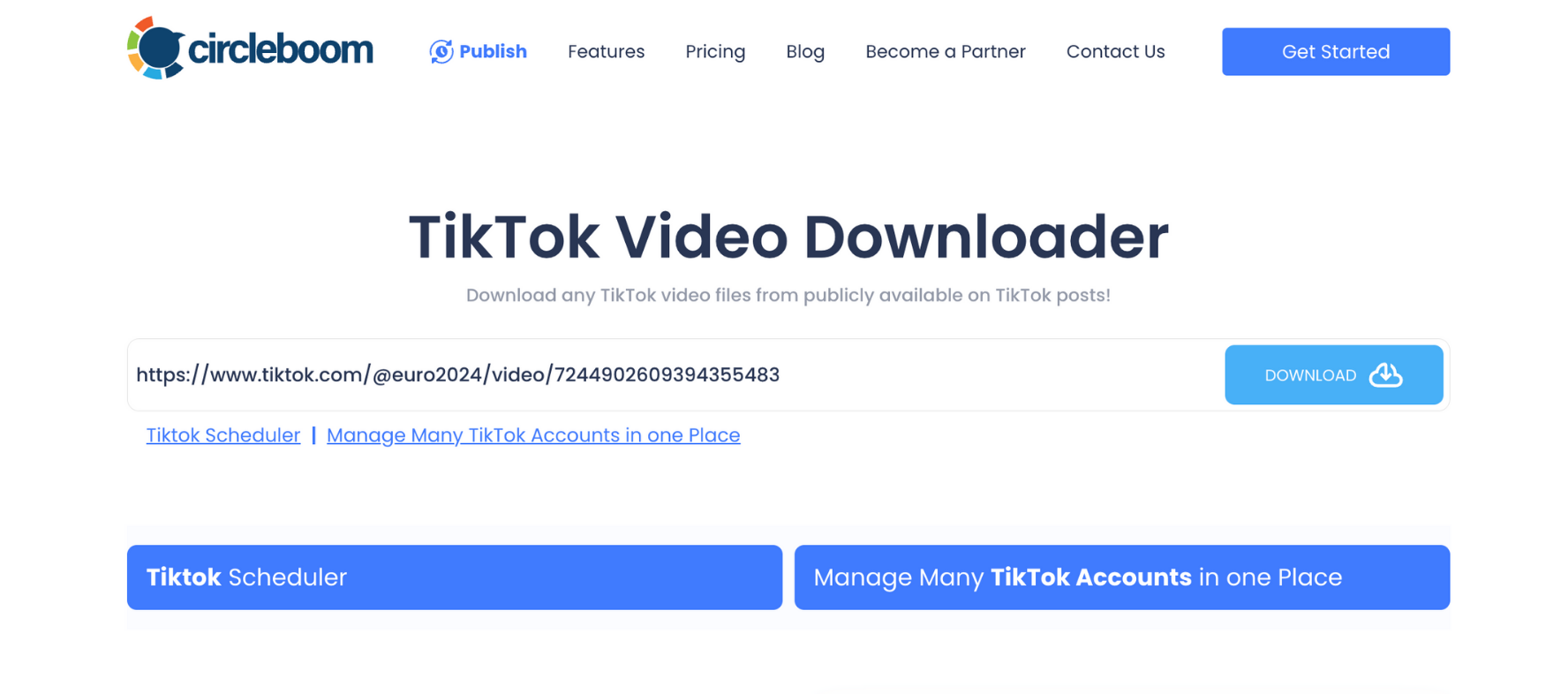 Enter the URL and click Download