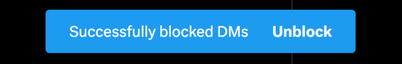 successfully blocked DMs