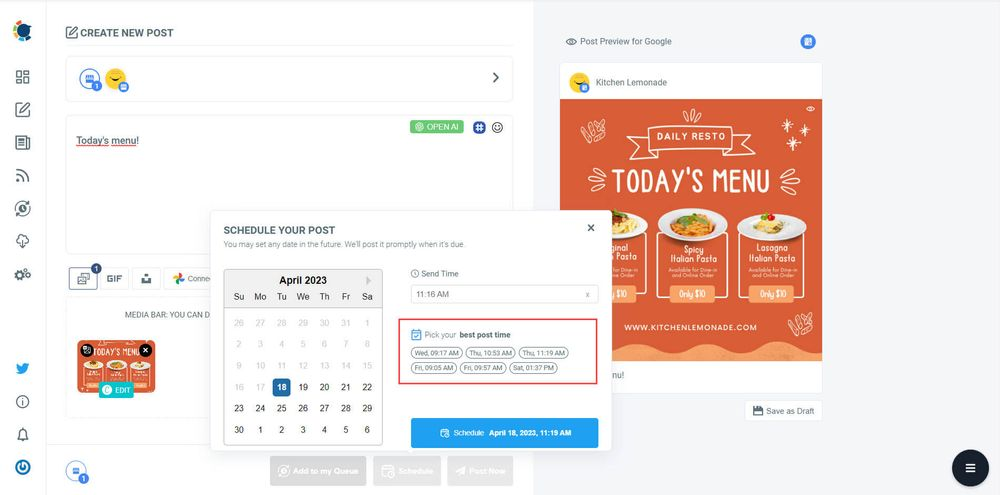 Google Business posts - best time