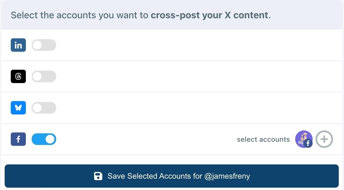 Save Selected Accounts