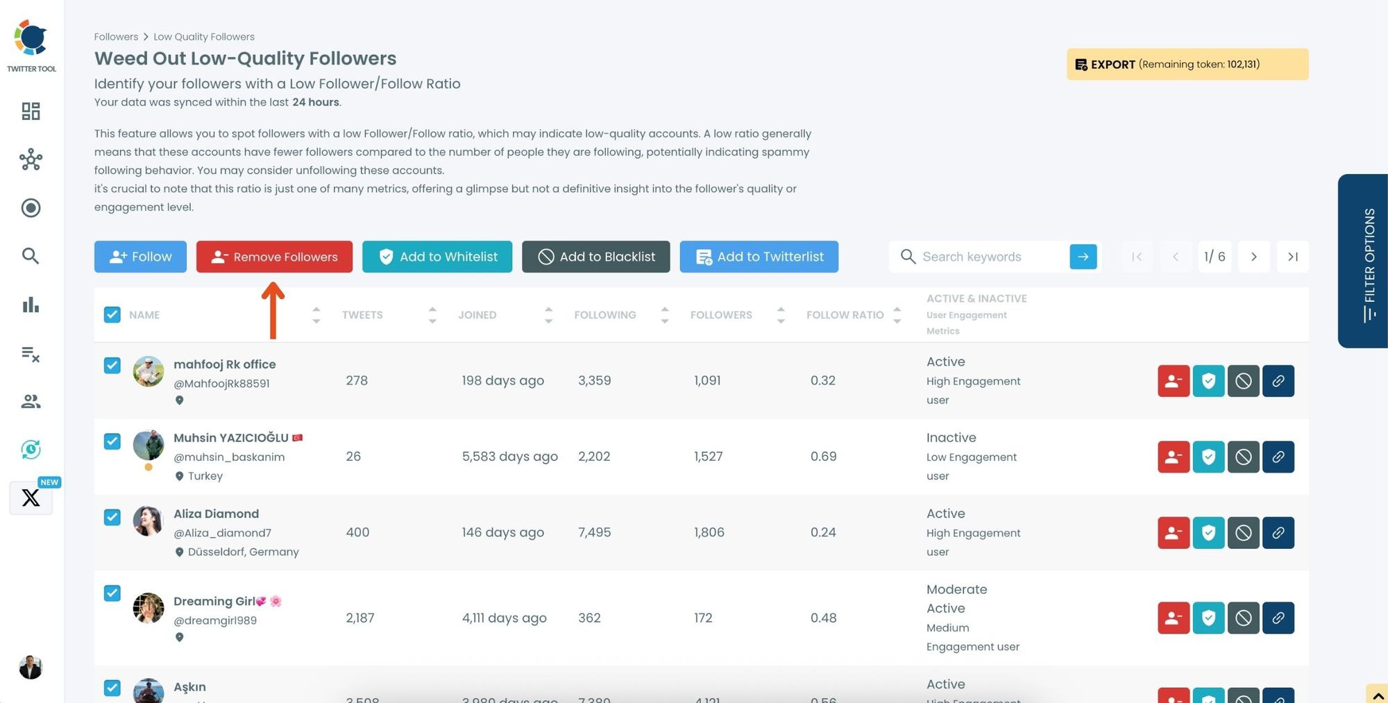Remove Followers