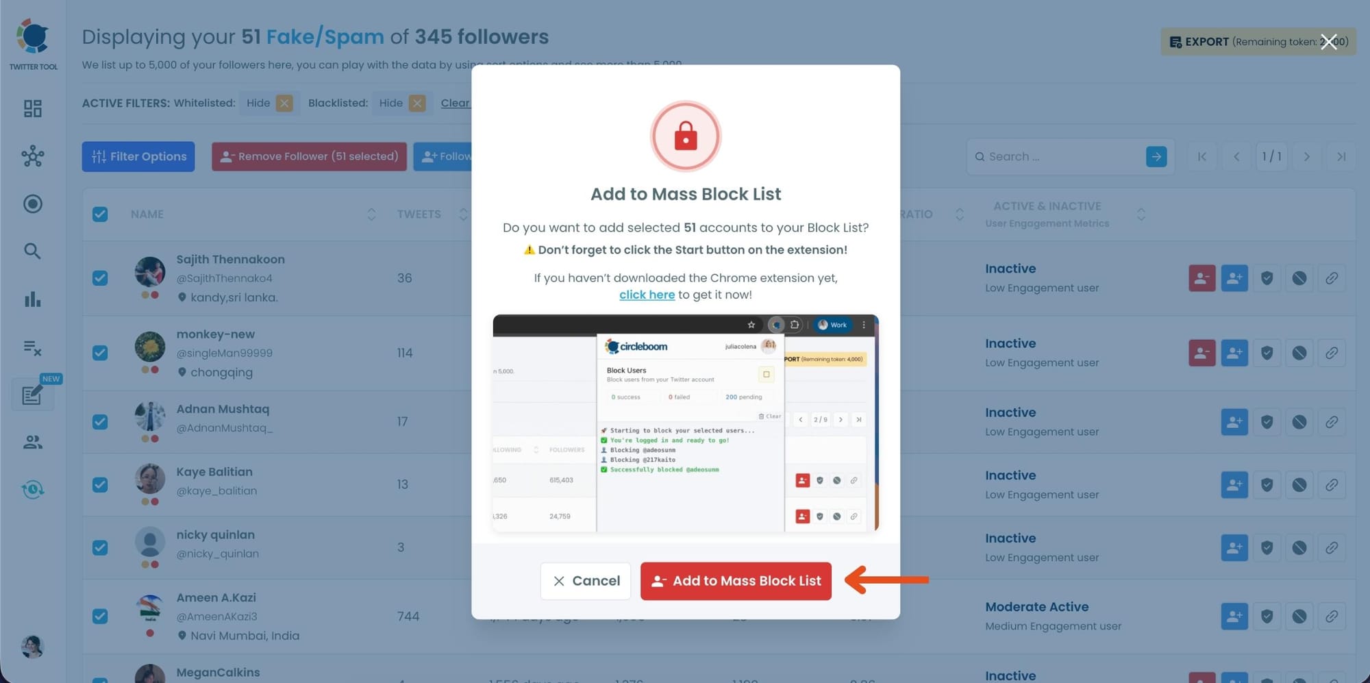 Mass Block Extension