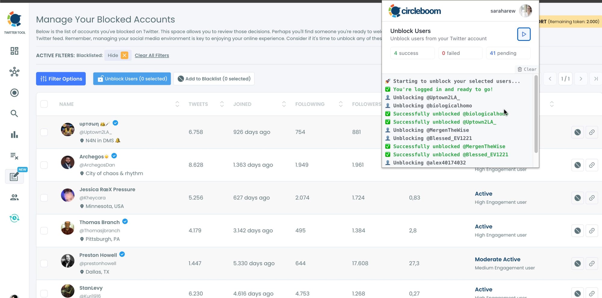 Unblocking X users you have blocked!