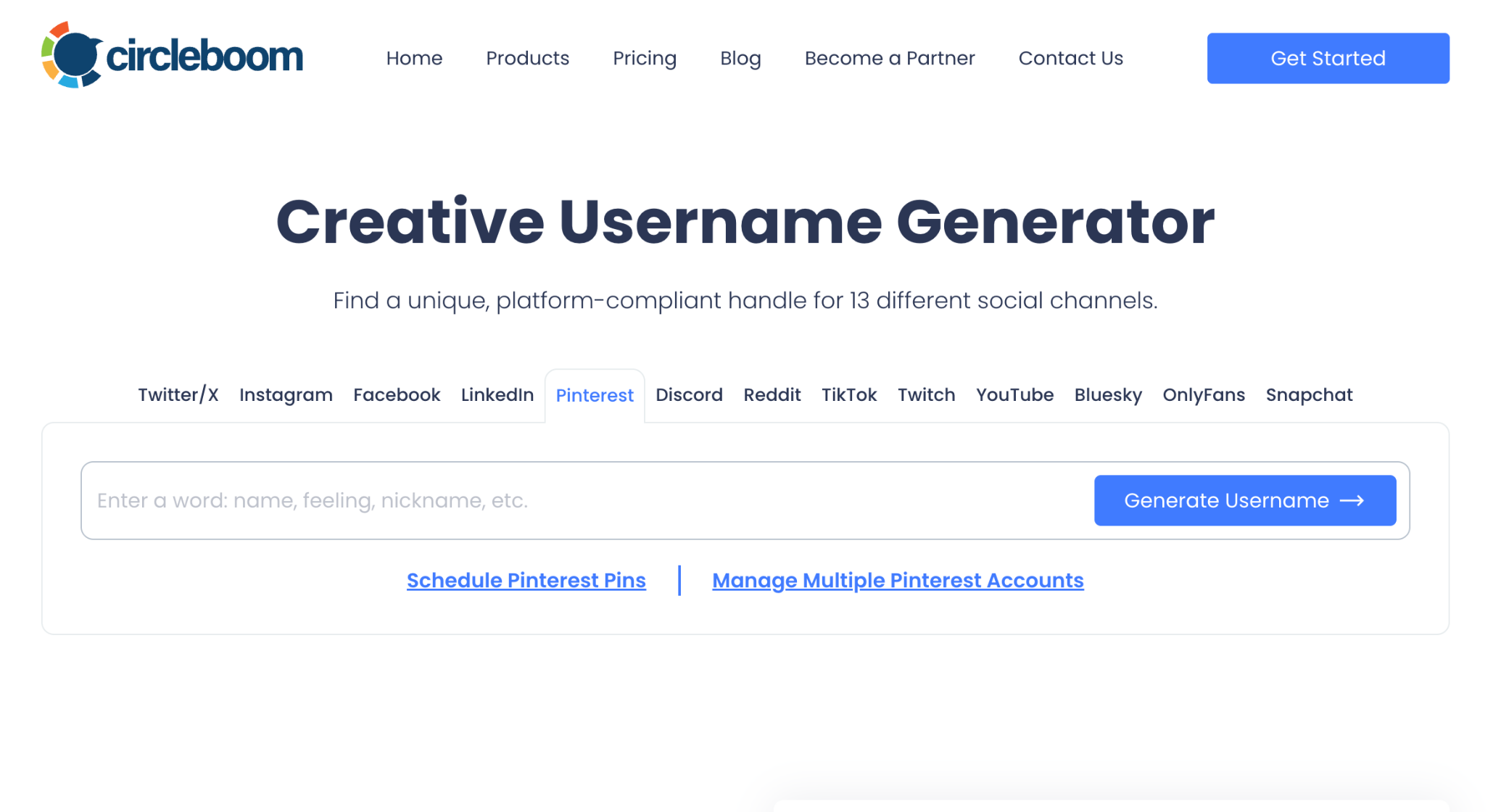 Pinterest Username Generator