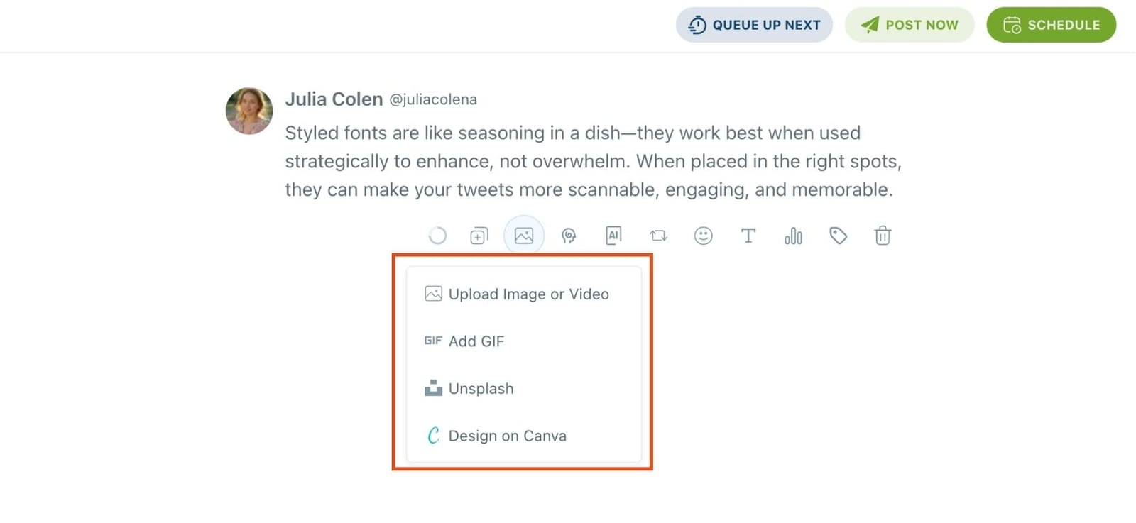 Upload media to X posts