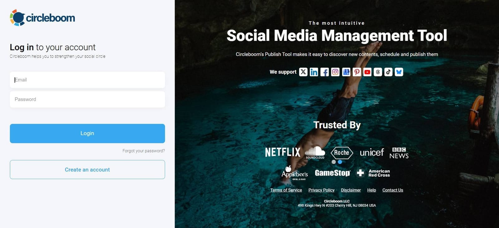 Circleboom Publish login page