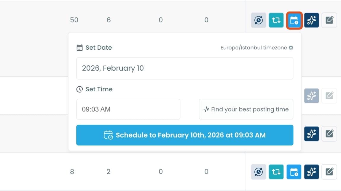 Reschedule Popular Tweets