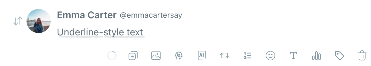 Underline-style text