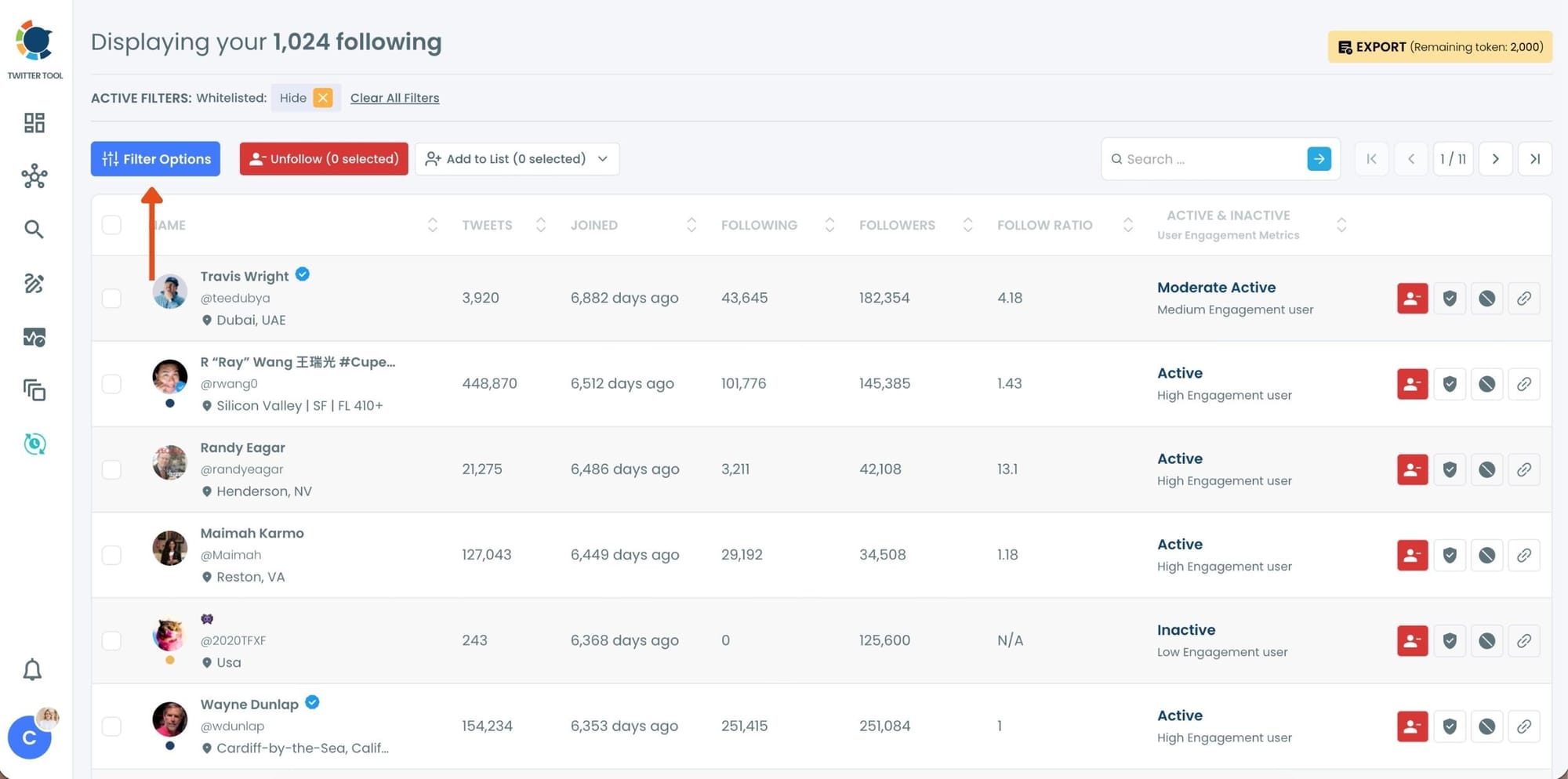 Circleboom loads your entire following list