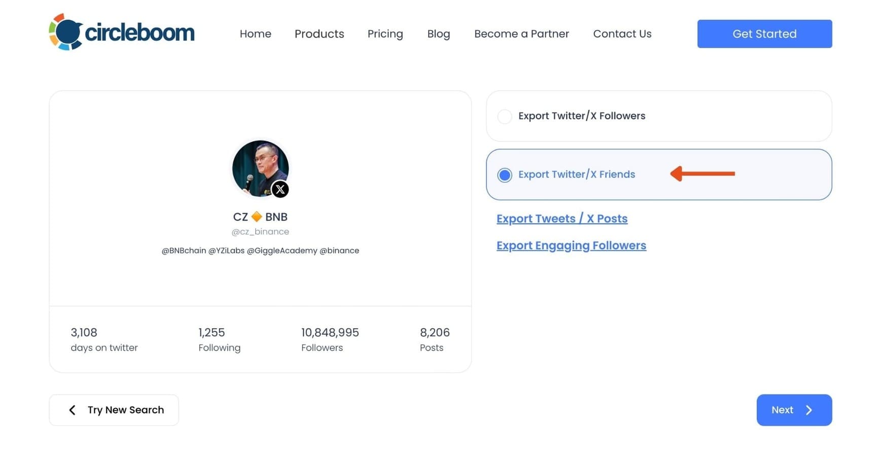 Select the Following List 
