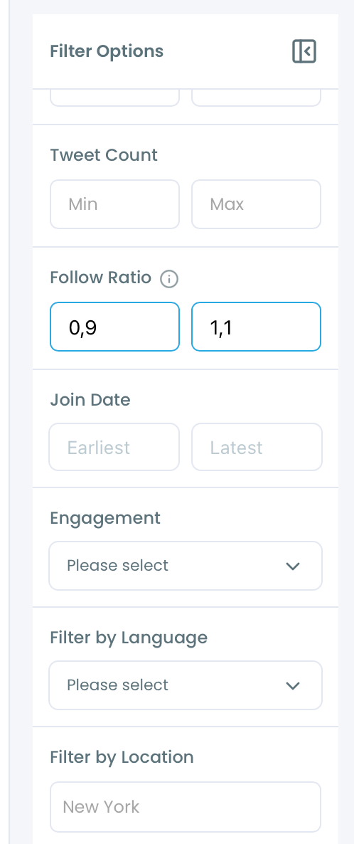 Follow Ratio 0.9 - 1.1